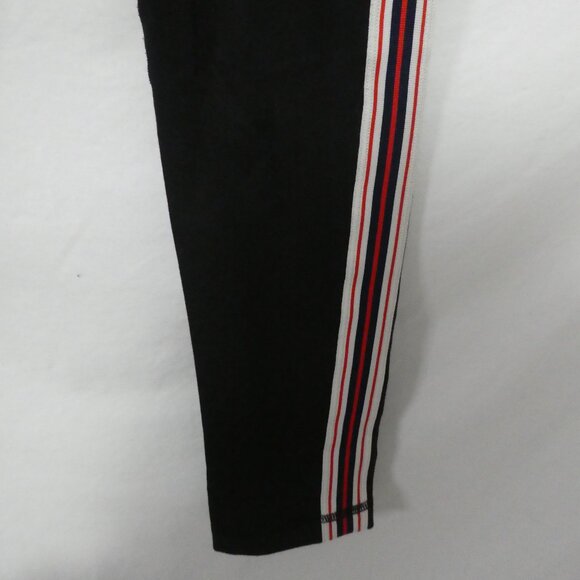 TNA | medium | Black Leggings With White, Navy and Red Stripe Side Panels - Picture 9 of 16